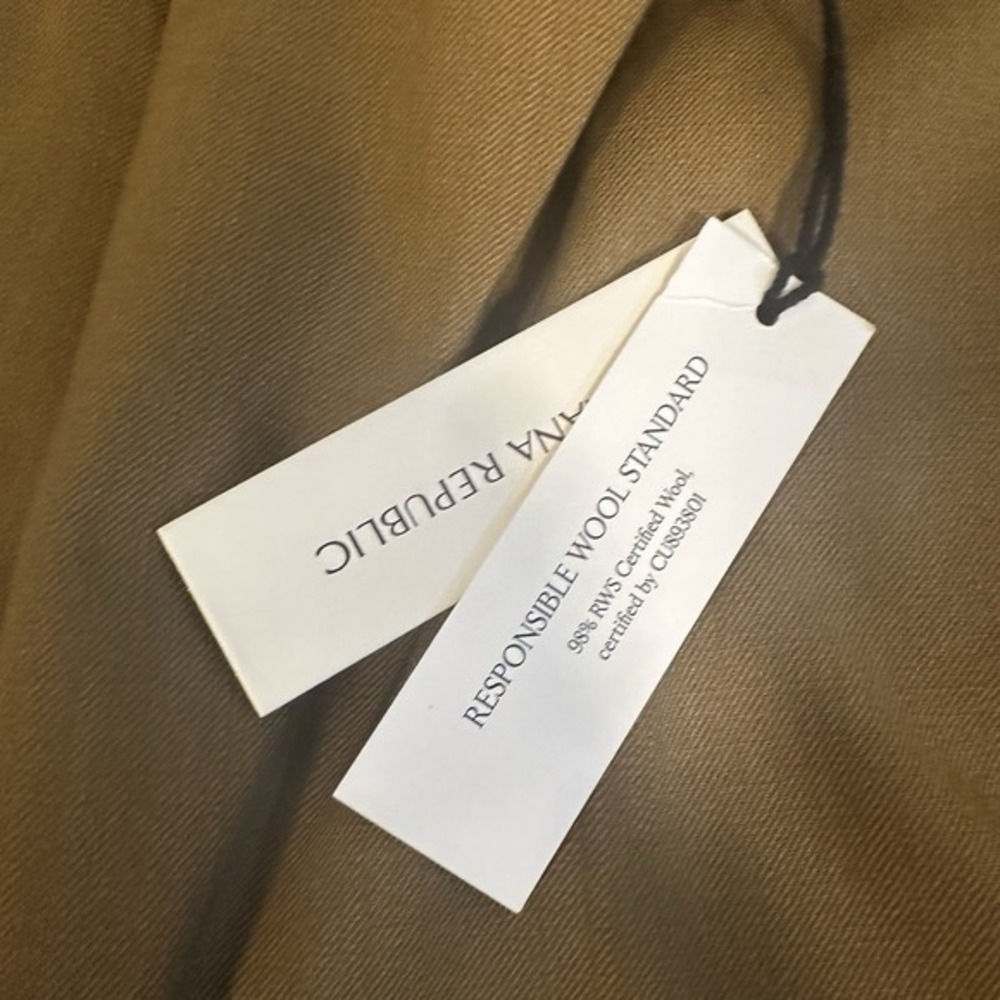 NWT Banana Republic Wool Straight 16 Pants Brown Tailored Career Minimalist - Picture 5 of 10